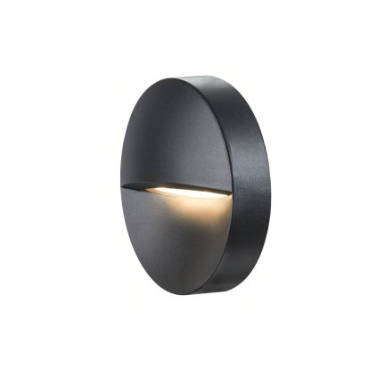 SLV Downunder Out, kulaté venkovní svítidlo na stěnu, LED 4,5W 3000K, antracid, průměr 14cm, IP65
