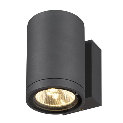 SLV Enola Round M, venkovní nástěnné svítidlo, LED 10W 3000/4000K, antracit, výška 16cm, IP65