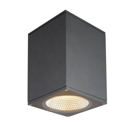 SLV Enola Square L, venkovní stropní svítidlo, LED 35W 3000/4000K, antracit, rozměr 14x14cm, IP65