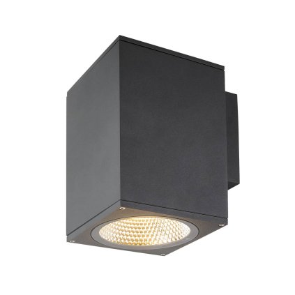 SLV Enola Square L, venkovní nástěnné svítidlo, LED 35W 3000/4000K, antracit, výška 21,8cm, IP65