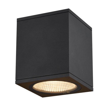 SLV Enola Square M, venkovní stropní svítidlo, LED 10W 3000/4000K, antracit, rozměr 10x10cm, IP65