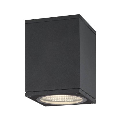 SLV Enola Square S, venkovní stropní svítidlo, LED 9W 3000/4000K, antracit, rozměr 8,6x8,6cm, IP65