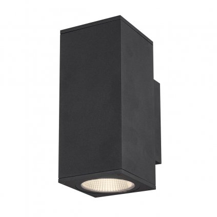 SLV Enola Square Up/Down M, venkovní nástěnné svítidlo, LED 19W 3000/4000K, antracit, výška 23cm, IP65