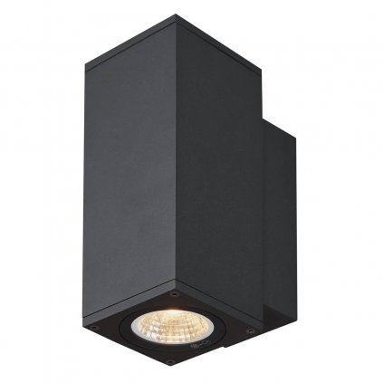 SLV Enola Square Up/Down S, venkovní nástěnné svítidlo, LED 7W 3000/4000K, antracit, výška 18cm, IP65