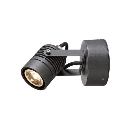 SLV LED Spot, venkovní nástěnné/stropní svítidlo, LED 6W 3000K, antracit, průměr 9,5cm, IP55