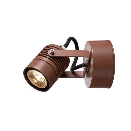 SLV LED Spot, venkovní nástěnné/stropní svítidlo, LED 6W 3000K, rezavé, průměr 9,5cm, IP55