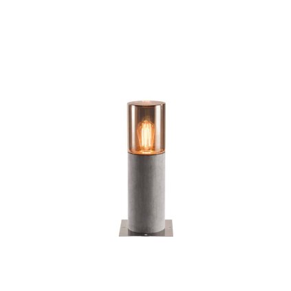 SLV Lisenne Pole 40, sloupkové svítidlo z čediče a skla, 1x E27, výška 40cm, IP54