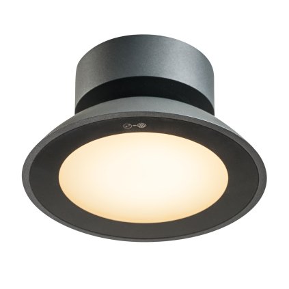 SLV Malu, venkovní stropní svítidlo, LED 9,2W 3000K, antracit, průměr 16cm, IP44