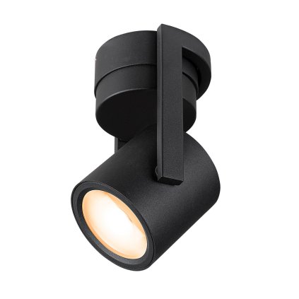 SLV Oculus, černé nástěnné/stropní svítidlo, LED 10,5W 2000-3000K, průměr 9cm