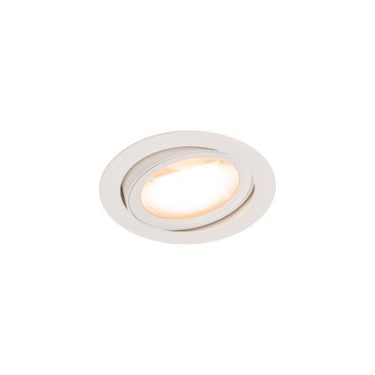 SLV Oculus, bílá výklopná bodovka, LED 10,5W 2000-3000K, průměr 12cm