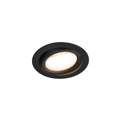 SLV Oculus, černá výklopná bodovka, LED 10,5W 2000-3000K, průměr 12cm