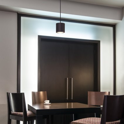 SLV Oculus, černé závěsné svítidlo, LED 10,5W 2000-3000K, délka 250cm, bez rozety