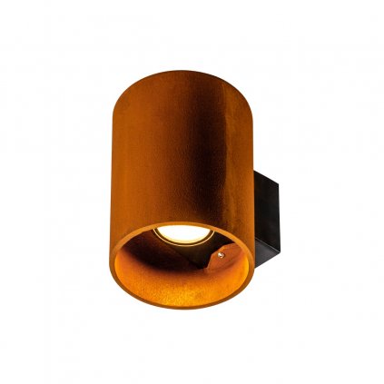 55695 5 slv rusty venkovni nastenne svitidlo led 14w 3000 4000k rezave prumer 14cm ip65