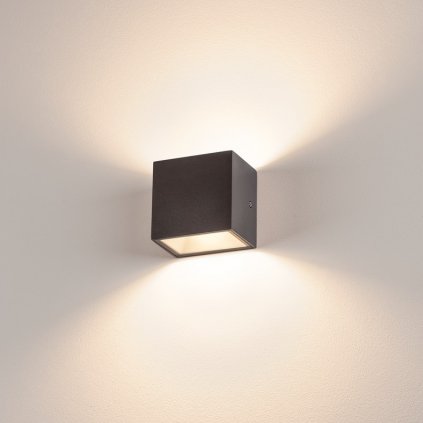 55719 4 slv sitra cube venkovni nastenne svitidlo led 10w 3000k antracit vyska 11cm ip44