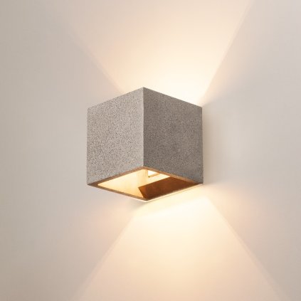 SLV Solid Cube, nástěnné svítidlo 1x G9 max. 25W, černý pískovec