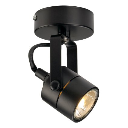 SLV Spot 79, nástěnné/stropní svítidlo, 1x GU10 max. 50 W, černé, průměr 8,5cm