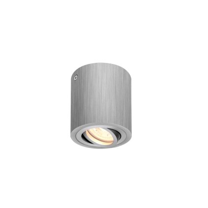 SLV Triledo, stropní svítidlo z kartáčovaného hliníku, 1x GU10 max. 10W, průměr 8,5cm