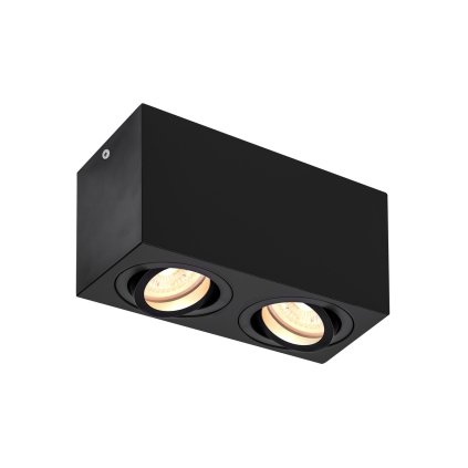 SLV Triledo, černé stropní svítidlo, 2x GU10 max. 10W, rozměr 8,5 x 16,3cm