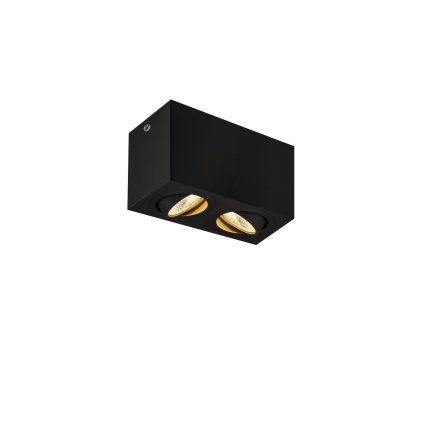 SLV Triledo, černé stropní  svítidlo, LED 14W 3000K, rozměr 8,5 x 16,3cm