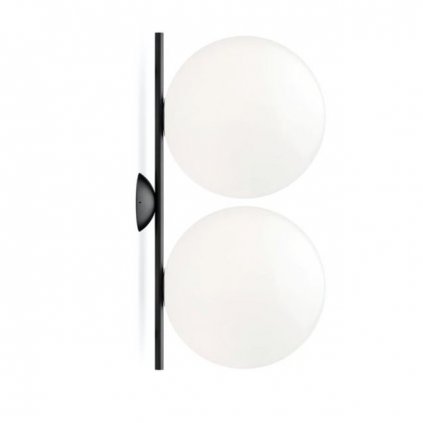 Flos IC Lights C/W2 Double, designové svítidlo, 2x60W E27, černá, výška 62cm