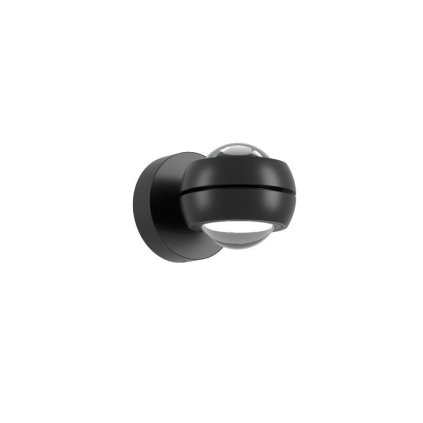 Lodes Nautilus mini, černé svítidlo se 2 reflektory, 2x6W LED 2700K stmívatelné, prům. 8,5cm