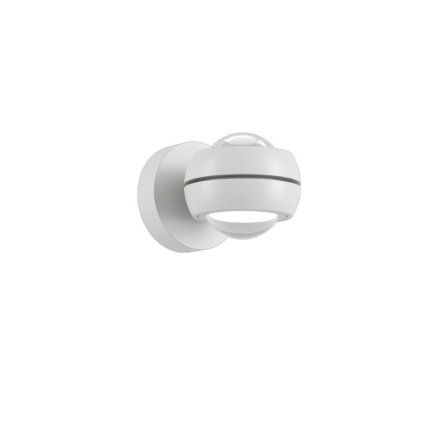 Lodes Nautilus mini, bílé svítidlo se 2 reflektory, 2x6W LED 2700K stmívatelné, prům. 8,5cm
