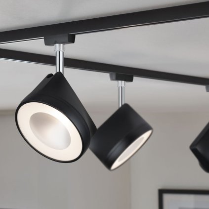 Paulmann Arena, spot pro Urail system, 14W LED 2700K stmívatelné, matná černá/chrom