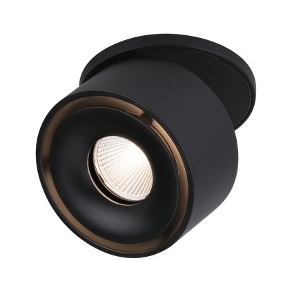 Paulmann Spircle, černá zápustná bodovka, 8W LED 3000K, prům. 7,8cm