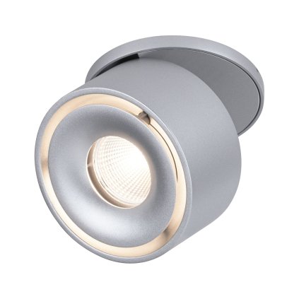 Paulmann Spircle, matně chromová zápustná bodovka, 8W LED 3000K, prům. 7,8cm