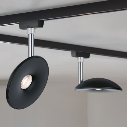 Paulmann Sphere, spot pro Urail system, 7,4W LED 2700K stmívatelné, matná černá/chrom