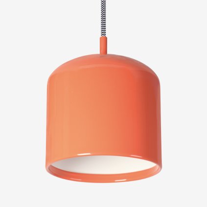 Lucis Juno, závěsné svítidlo 1×60W E27 lososová/bílá, průměr 15cm