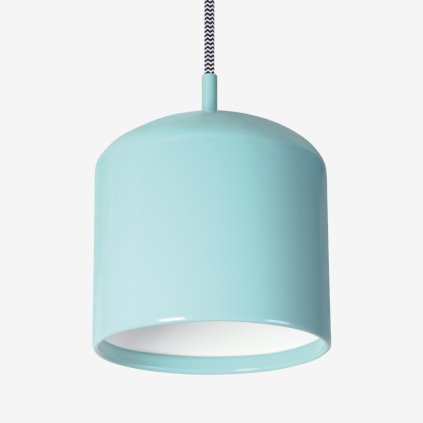 Lucis Juno, závěsné svítidlo 1×60W E27 tyrkysová/bílá, průměr 15cm