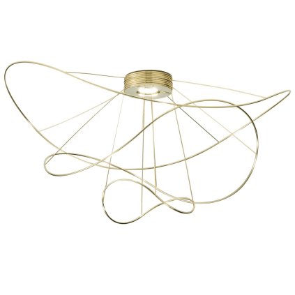 Axolight Hoops 3, zlaté stropní svítidlo, 17,5W LED 3000K stmívatelné, prům. 100cm, výška 51cm