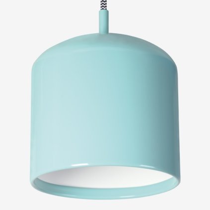 Lucis Juno, závěsné svítidlo 1×100W E27 tyrkysová/bílá, průměr 28cm