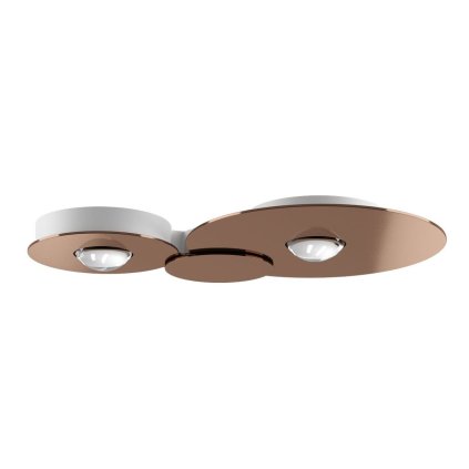 Lodes Bugia Double, stropní svítidlo, 2x15W LED 3000K, lesklá bronz, délka 52cm