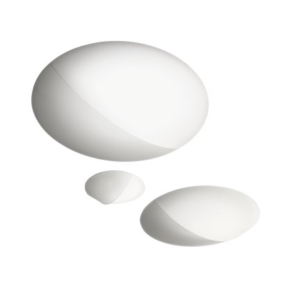Axolight Nelly, designové svítidlo z bílého textilu, 3x70W, průměr 100cm