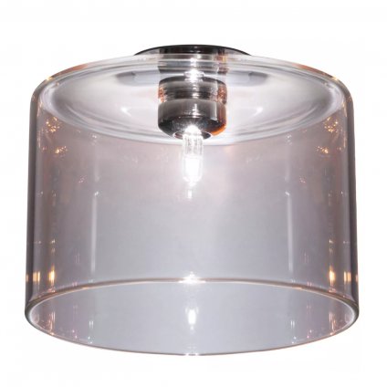 Axolight Spillray GI stropní svítidlo z šedého kouřového skla, LED 1,5W G4 průměr 14cm, zapuštěná montáž