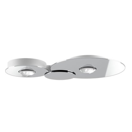 Lodes Bugia Double, stropní svítidlo, 2x15W LED 2700K, chrom, délka 52cm