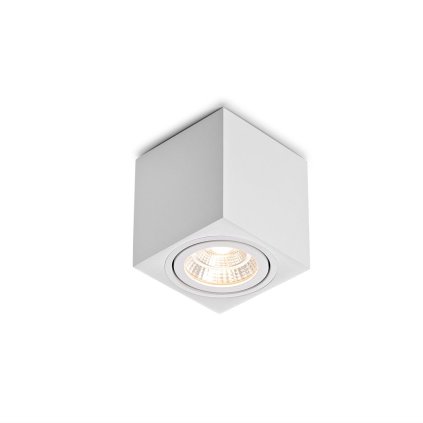 LED2 Box, bílé stropní čtvercové bodové svítidlo, 6W LED 3000K, 9x9x9,5cm