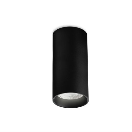 LED2 Luky, černý stropní váleček, 10/13/17/20W LED 3000K, výška 19,2cm