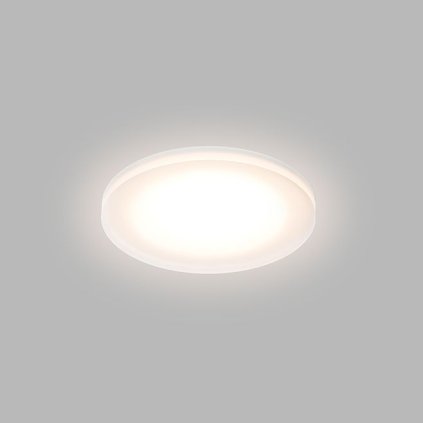 LED2 Static, zápustné svítidlo se saténovým difusorem, 7W 3000K, průměr 9,2cm, IP44