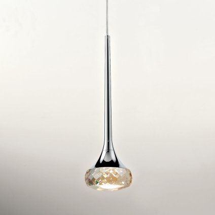 Axolight Fairy, designové závěsné svítidlo,  1x6,6W LED, ambrové sklo, prům. 9cm