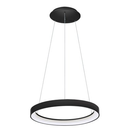 LED2 Bella Slim 48 P-Z, černé kruhové závěsné svítidlo, 38W LED 3000K/4000K, prům. 48cm