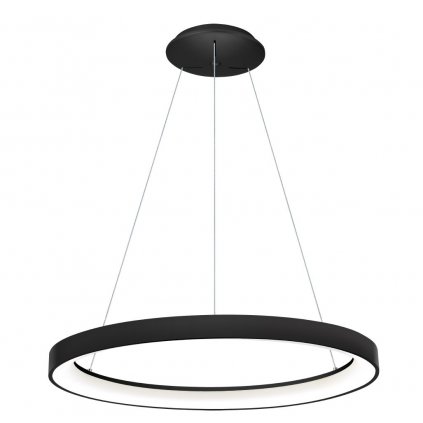 LED2 Bella Slim 78 P-Z, černé kruhové závěsné svítidlo, 60W LED 3000K/4000K stmívatelné DALI, prům. 78cm