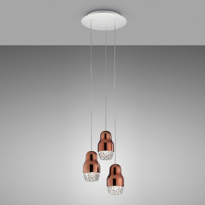 Axolight FEDORA suspension 3 bronze STILL