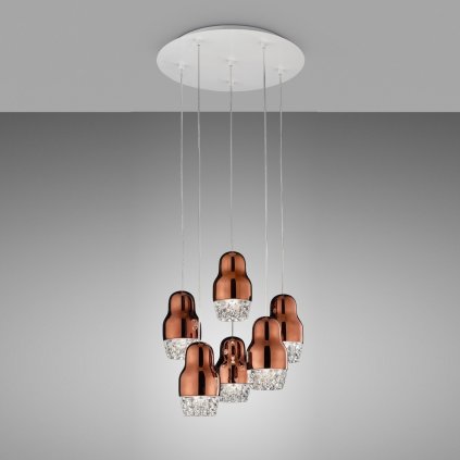 Axolight FEDORA suspension 6 bronze STILL