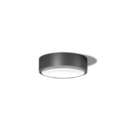 LED2 Rolo, antracitové venkovní svítidlo na strop, 6W LED 3000K, prům. 10,7cm, IP65
