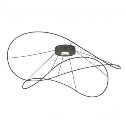 Axolight Hoops 2, černé stropní designové svítidlo, 17,5W LED 3000K stmívatelné, prům. 100cm, výška 39cm