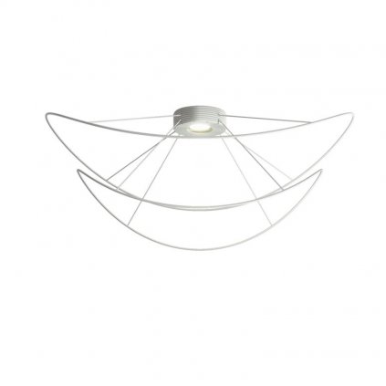 Axolight Hoops 2, bílé stropní designové svítidlo, 17,5W LED 3000K stmívatelné, prům. 100cm, výška 39cm