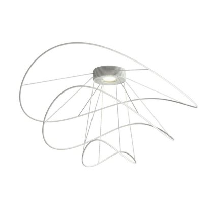 Axolight Hoops 3, bílé stropní svítidlo, 17,5W LED 3000K stmívatelné, prům. 100cm, výška 51cm